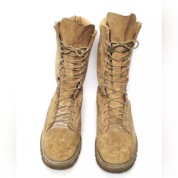 Vibram Men's Tan Combat Boots - Picture 2 of 10